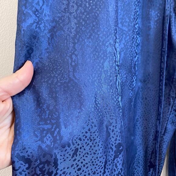 Natori Women's Blue Snake Print Drawstring Waist PJ Pants Size Large - Picture 7 of 10